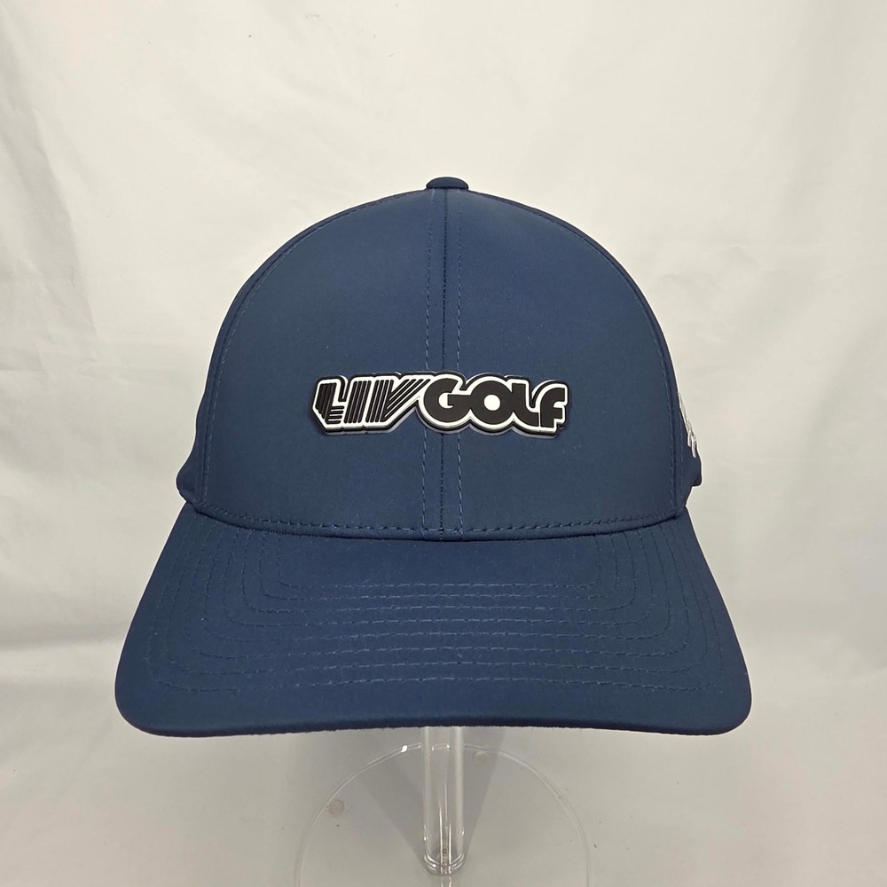 Branded Bills LIV Golf Hat Mens OSFM Blue Flexfit 110 Performance Cap Snapback